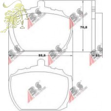 GDB340 Колодки тормозные дисковые FORD TRANSIT 86+ (ABS36102)